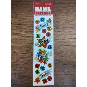 NEW / SEALED Hambly Studios Vintage Prismatic Name Stickers  Tony